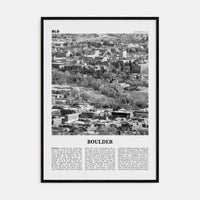 Boulder No 2 Poster Black Wood / 8x12 in Nbourhood Travel B&W Poster