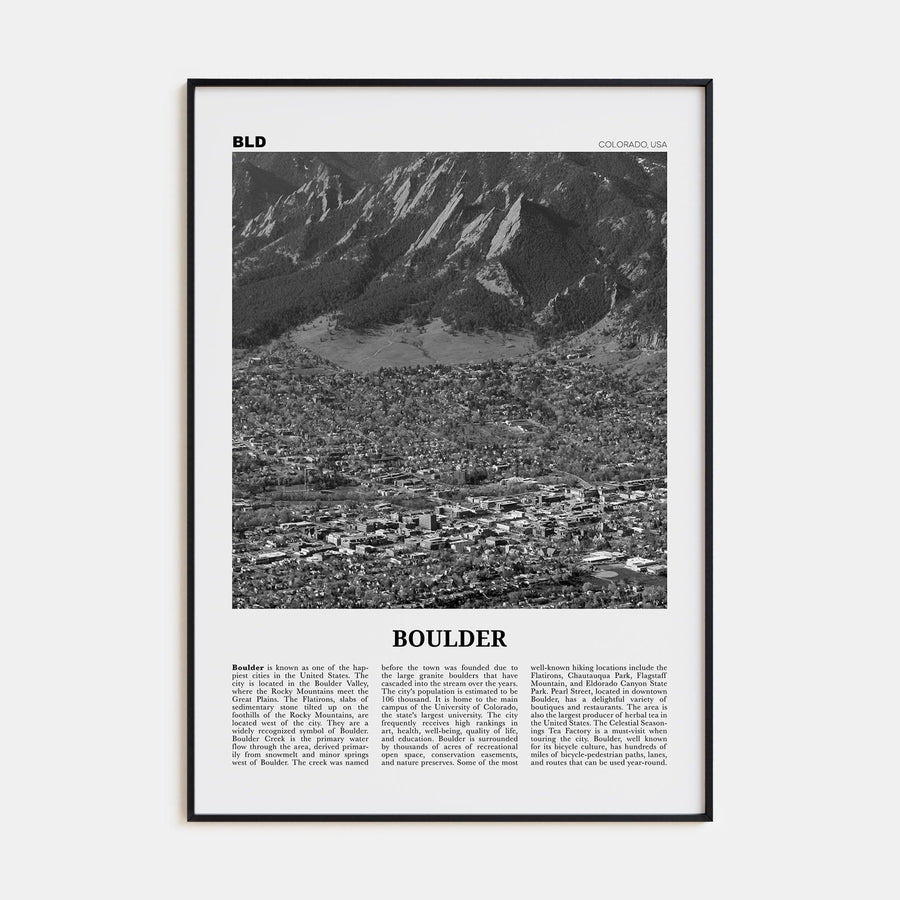 Boulder No 3 Poster None / 8x12 in Nbourhood Travel B&W Poster