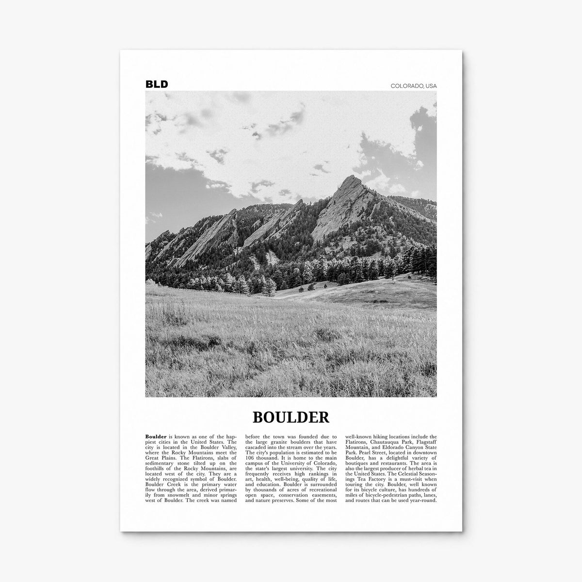 Boulder Newspaper No 1 Poster, print only (unframed)