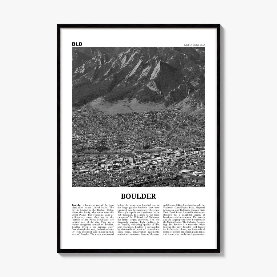 Boulder Newspaper No 3 Poster, framed poster mockup
