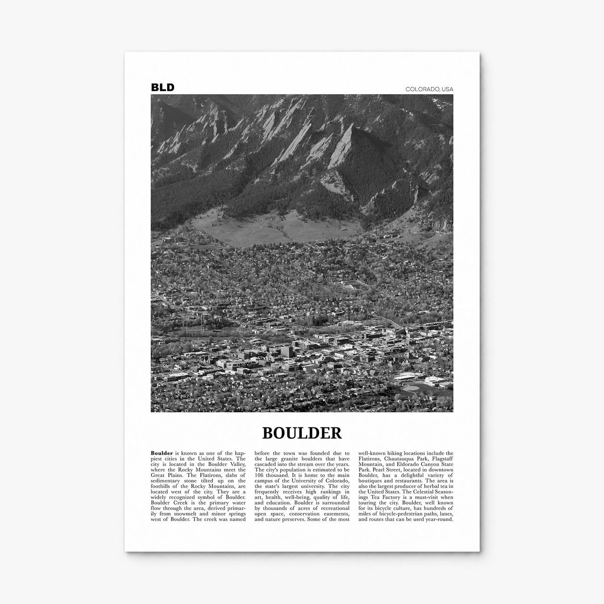 Boulder Newspaper No 3 Poster, print only (unframed)