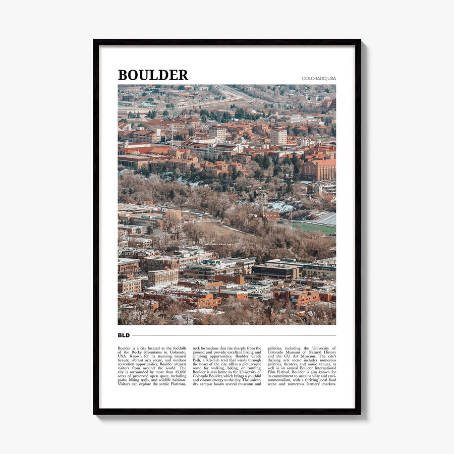 Boulder Travel No 2 Poster, framed poster mockup
