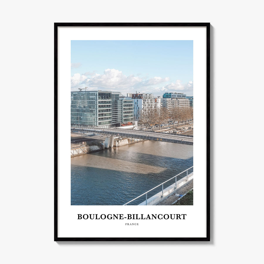 Boulogne-Billancourt Classic Poster, framed poster mockup
