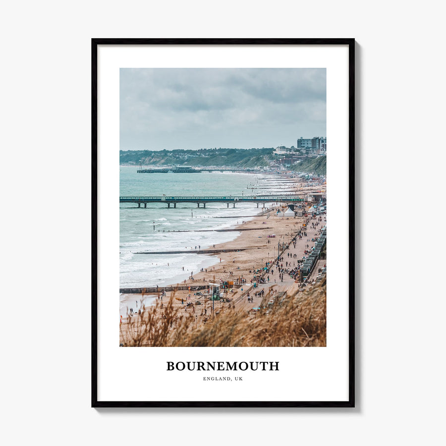 Bournemouth Classic Poster, framed poster mockup