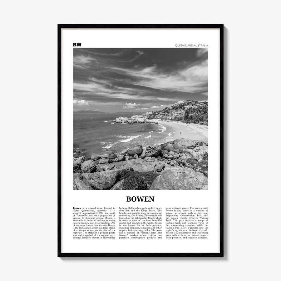 Bowen Newspaper Poster, framed poster mockup