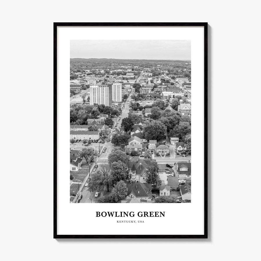 Bowling Green, Kentucky Classic Poster, framed poster mockup