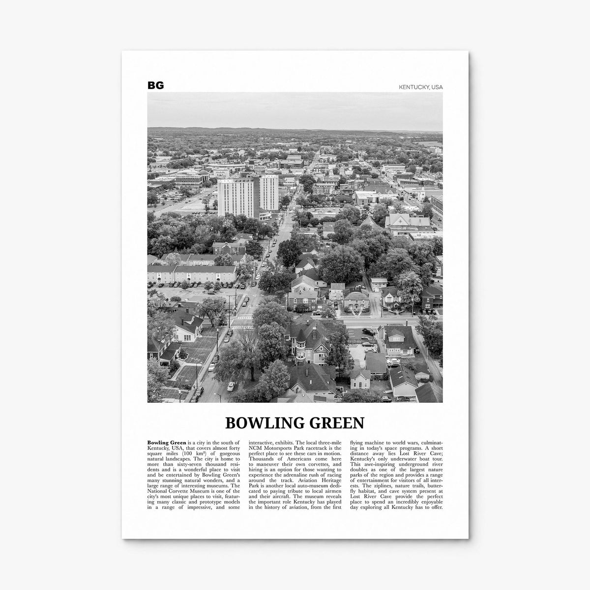 Bowling Green, Kentucky Newspaper Poster, print only (unframed)