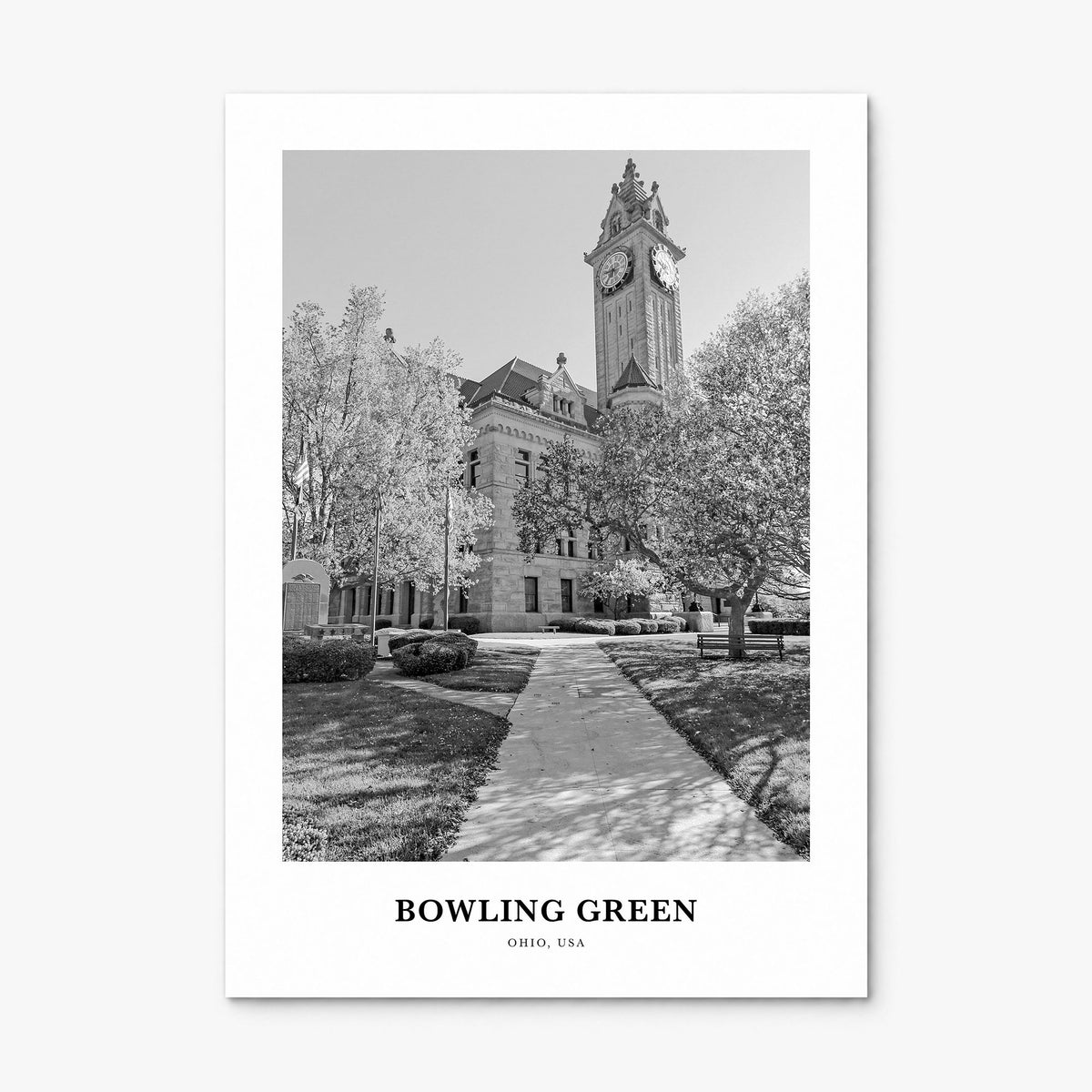 Bowling Green, Ohio Classic Poster, print only (unframed)