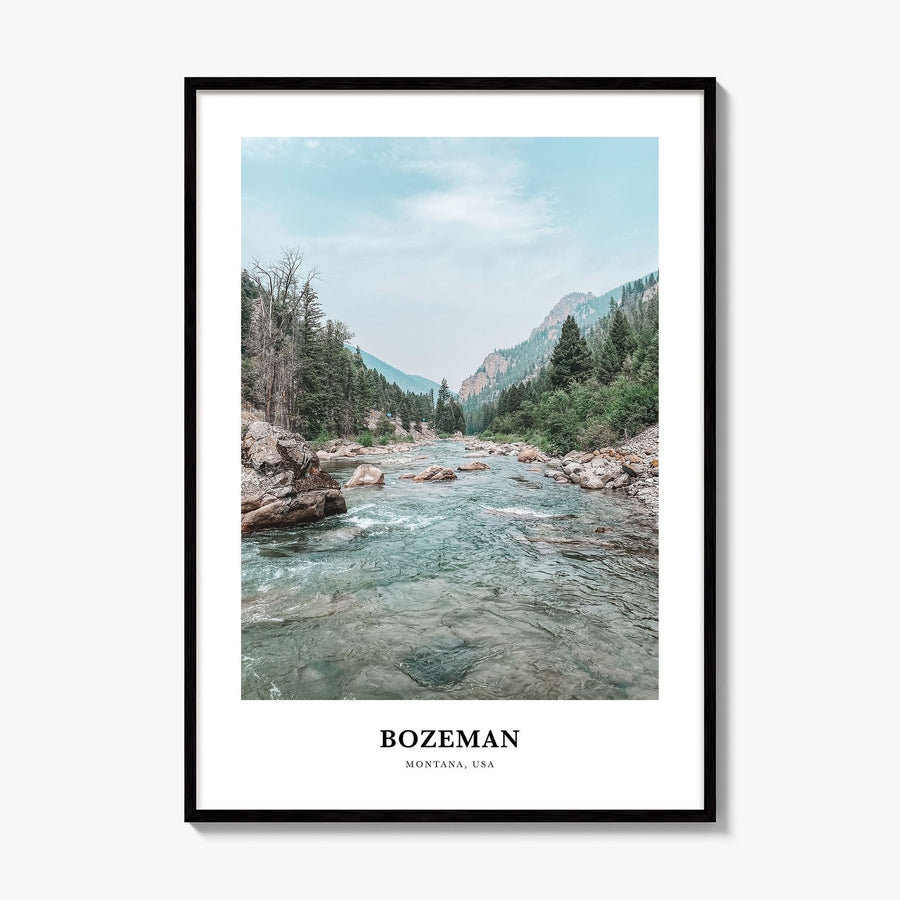 Bozeman Classic Poster, framed poster mockup