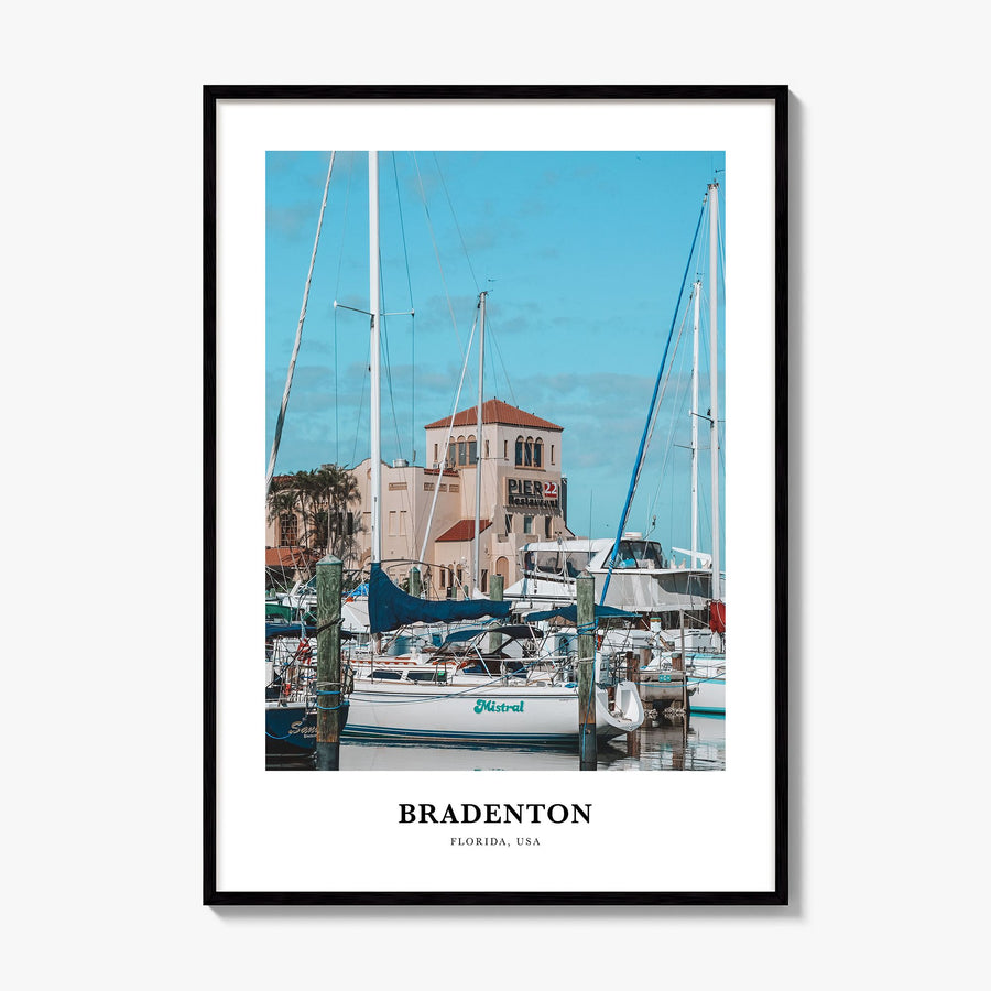 Bradenton Classic Poster, framed poster mockup