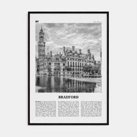 Bradford Poster Black Wood / 8x12 in Nbourhood Travel B&W Poster