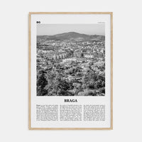 Braga Poster Natural Wood / 8x12 in Nbourhood Travel B&W Poster