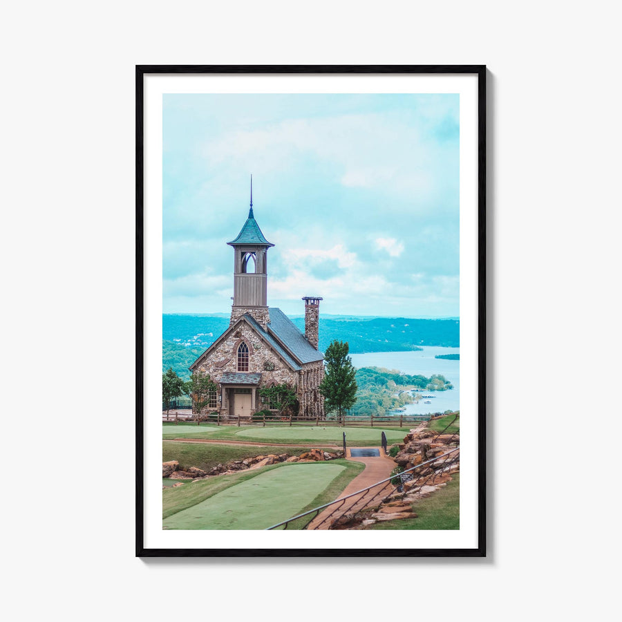 Branson colorful photo poster of Missouri, USA – vertical wall art, unframed print shown in interior mockup