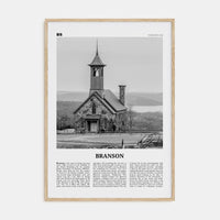 Branson Poster Natural Wood / 8x12 in Nbourhood Travel B&W Poster