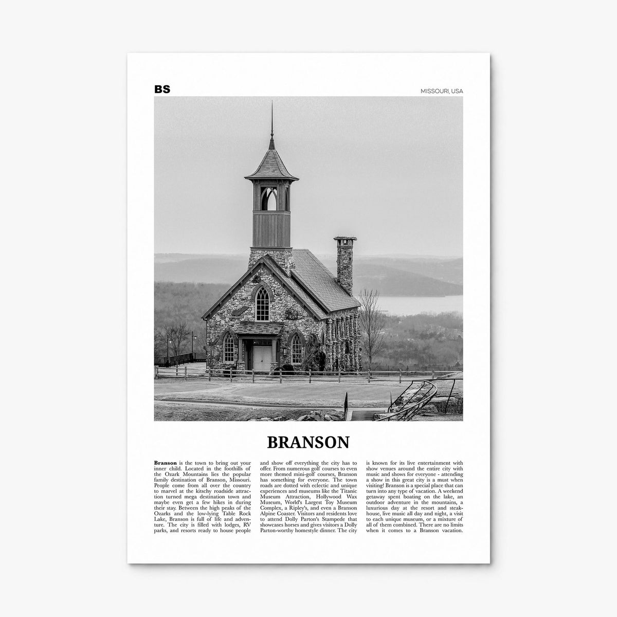 Branson Newspaper Poster, print only (unframed)