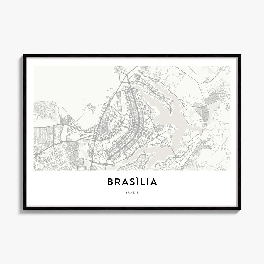 Brasília Map Poster, framed poster mockup