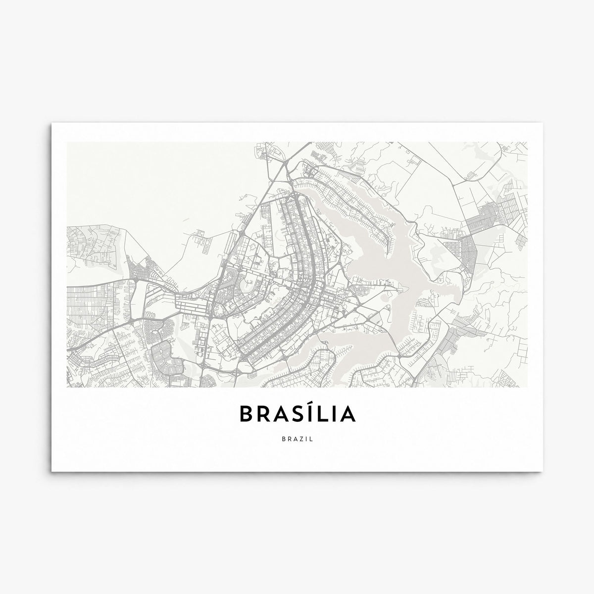 Brasília Map Poster, print only (unframed)