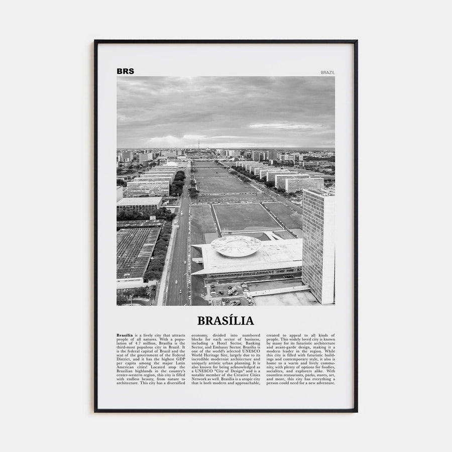 Brasília No 2 Poster None / 8x12 in Nbourhood Travel B&W Poster