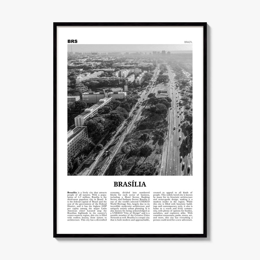 Brasília Newspaper No 1 Poster, framed poster mockup