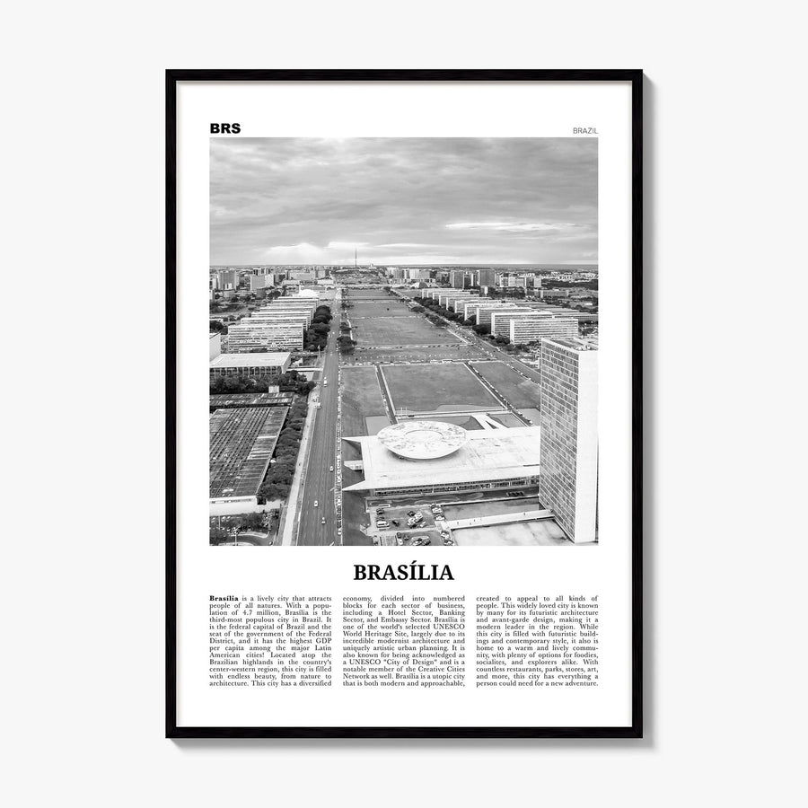 Brasília Newspaper No 2 Poster, framed poster mockup