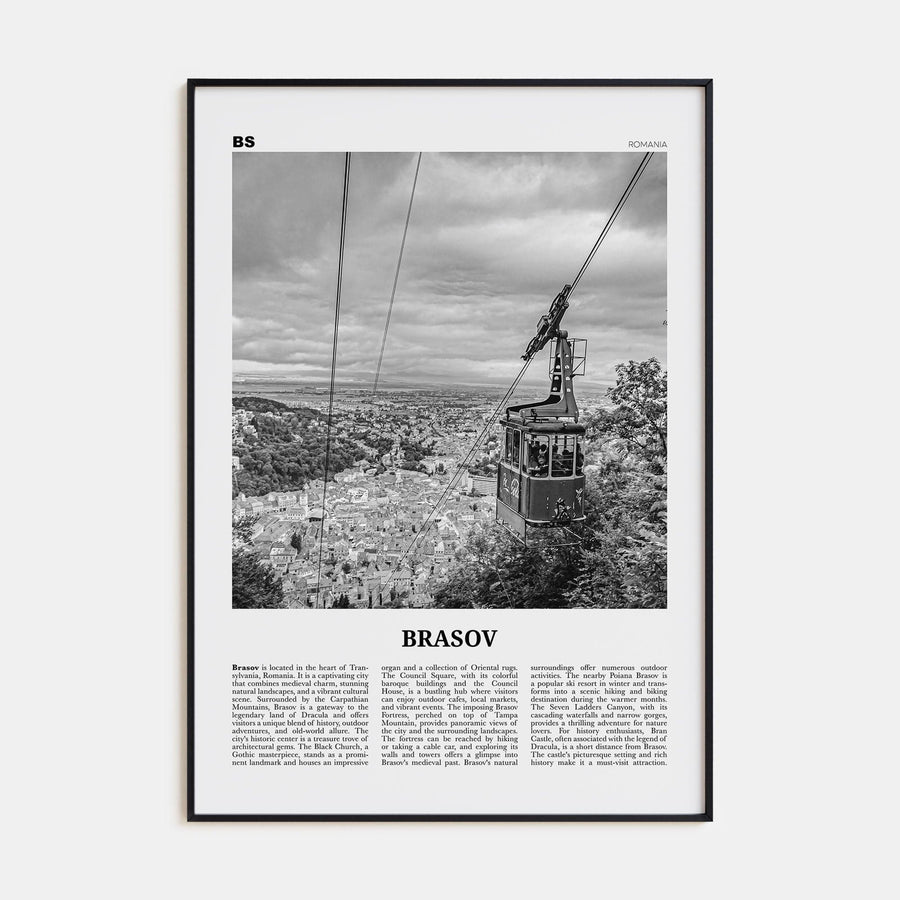 Brasov Poster None / 8x12 in Nbourhood Travel B&W Poster