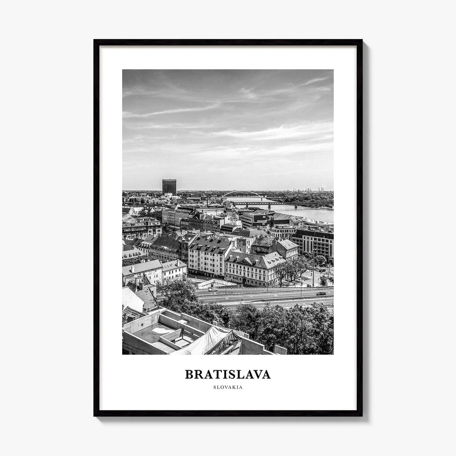 Bratislava Classic Poster, framed poster mockup