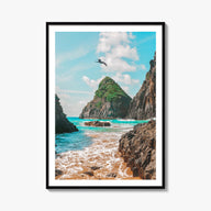 Brazil colorful photo poster of South America – vertical wall art, unframed print shown in interior mockup