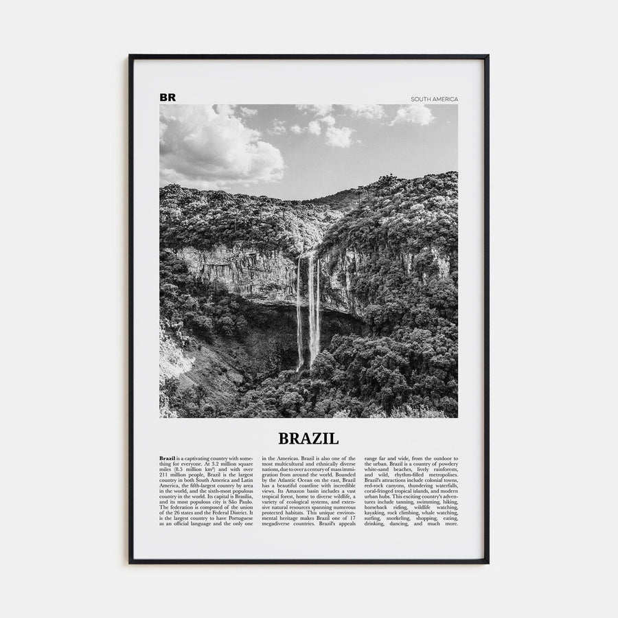 Brazil No 2 Poster None / 8x12 in Nbourhood Travel B&W Poster