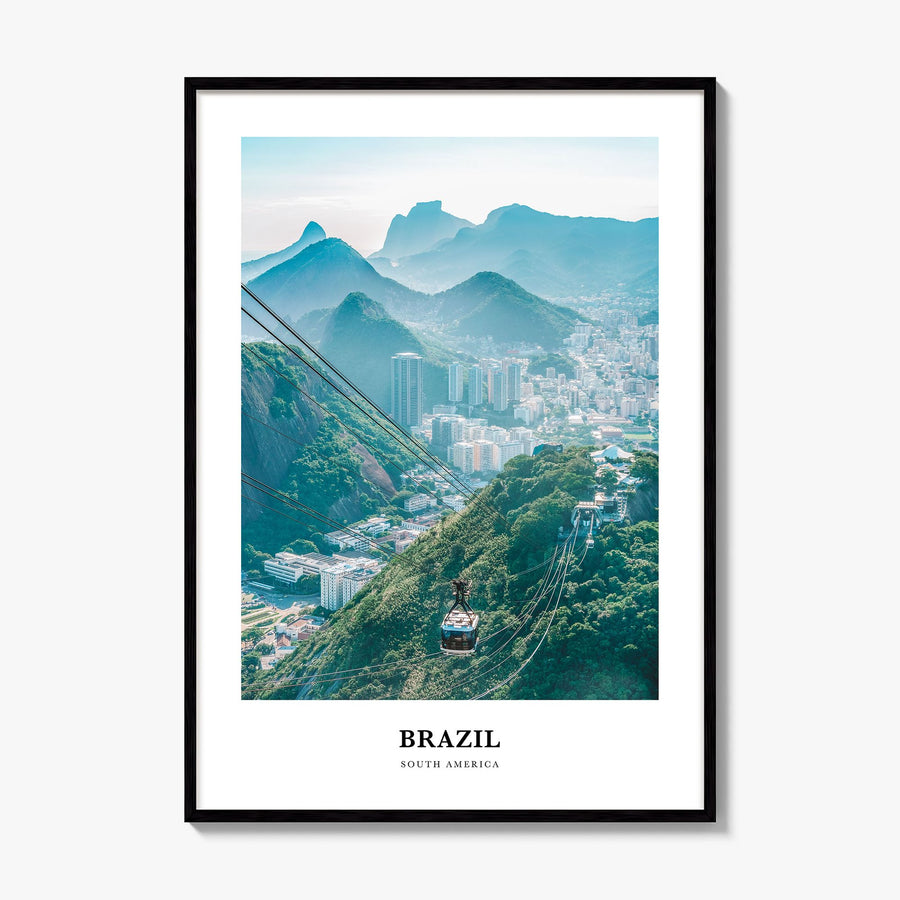 Brazil Classic No 1 Poster, framed poster mockup