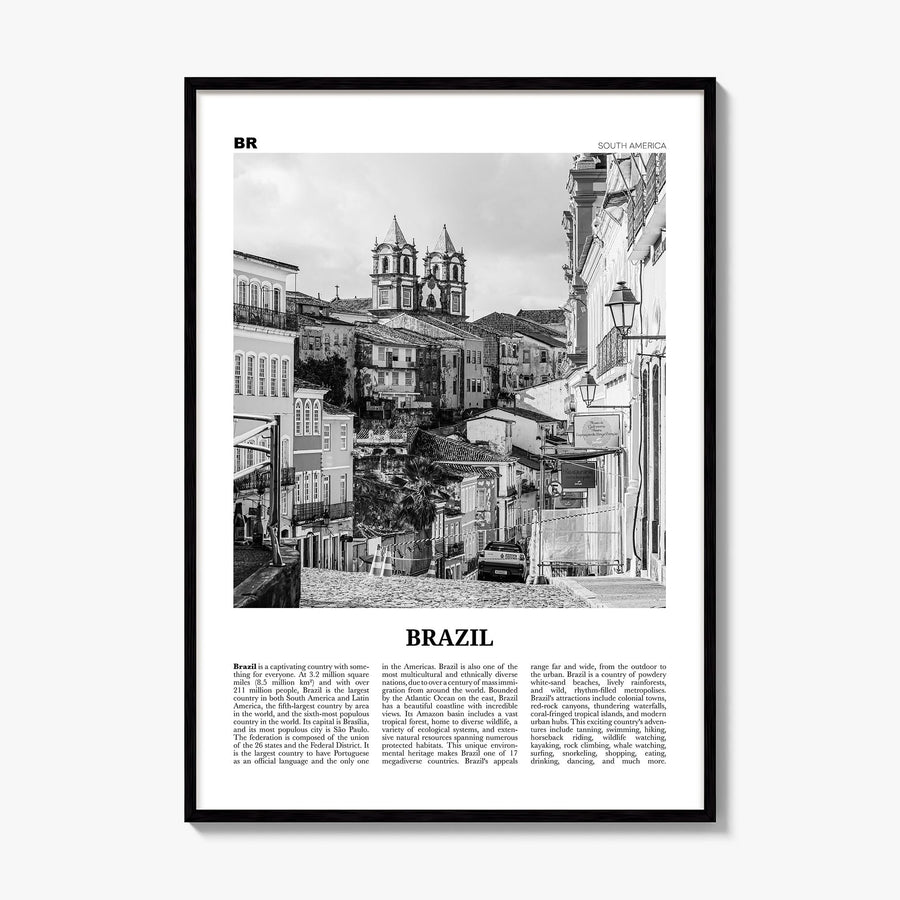 Brazil Newspaper No 3 Poster, framed poster mockup