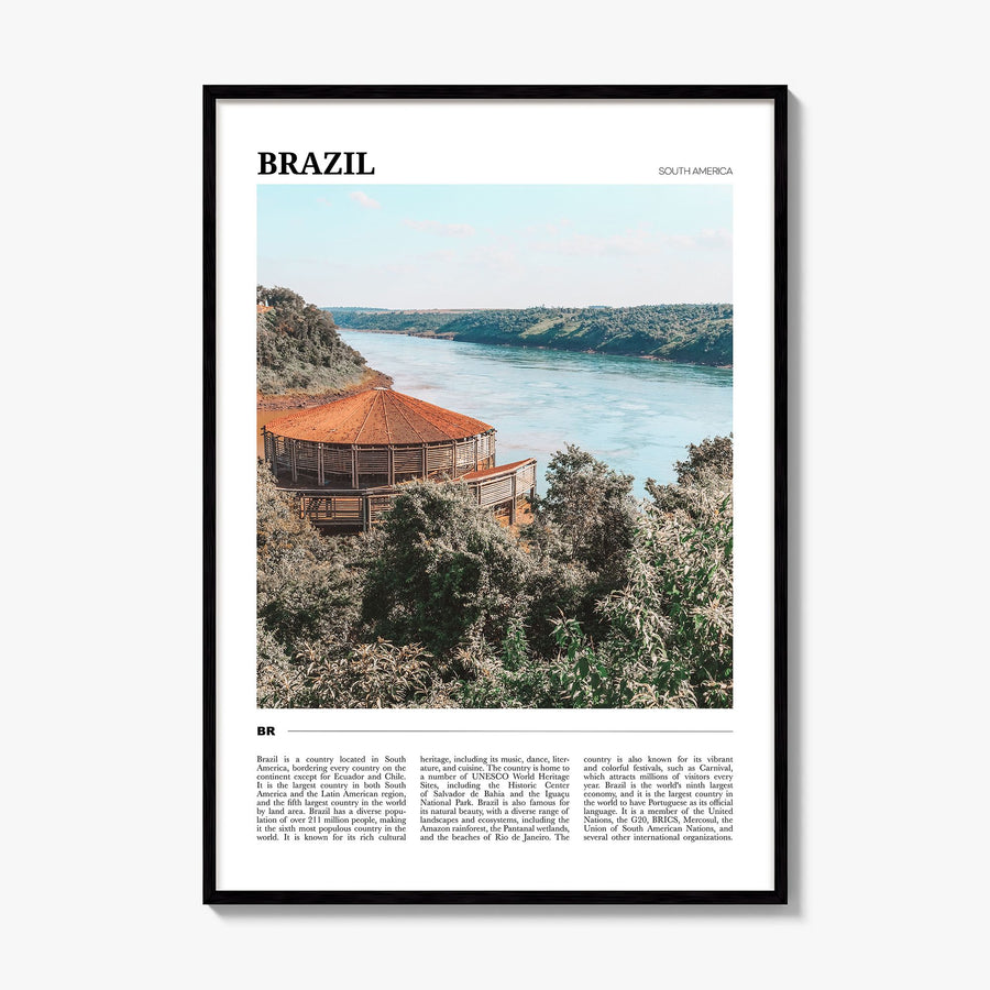 Brazil Travel No 2 Poster, framed poster mockup