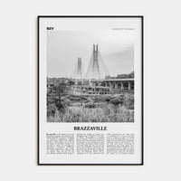 Brazzaville Poster None / 8x12 in Nbourhood Travel B&W Poster