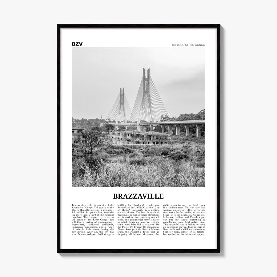 Brazzaville Newspaper Poster, framed poster mockup