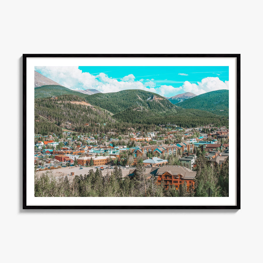 Breckenridge Photo Poster, framed poster mockup, white border