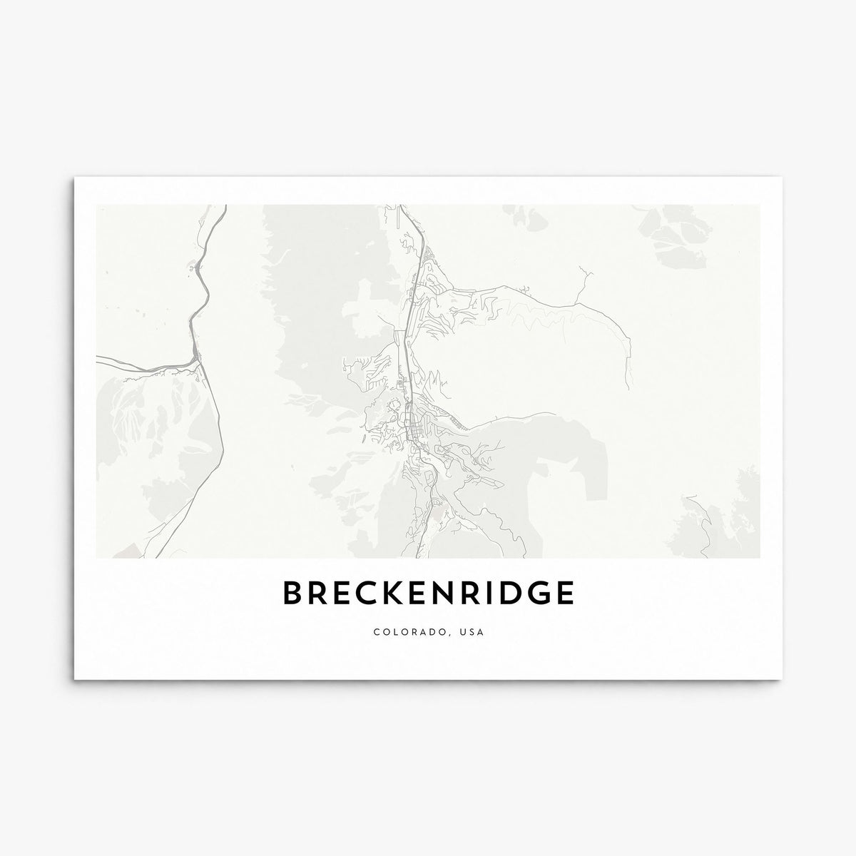 Breckenridge Map Poster, print only (unframed)