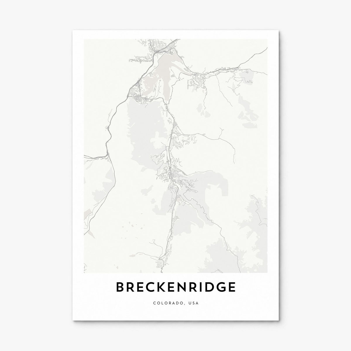 Breckenridge Map Poster, print only (unframed)