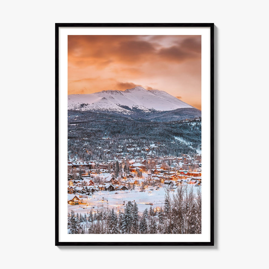 Breckenridge Photo Poster, framed poster mockup, white border