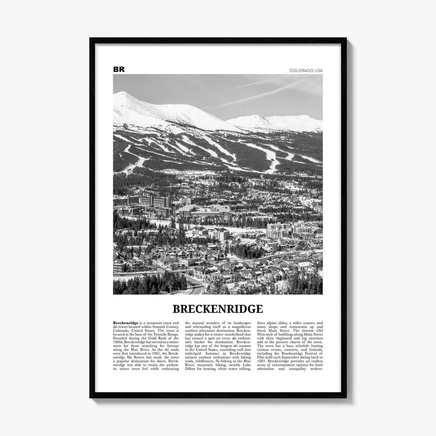 Breckenridge Newspaper Poster, framed poster mockup