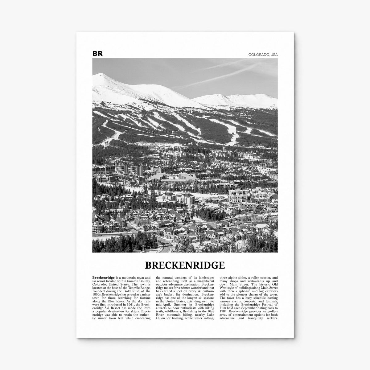 Breckenridge Newspaper Poster, print only (unframed)