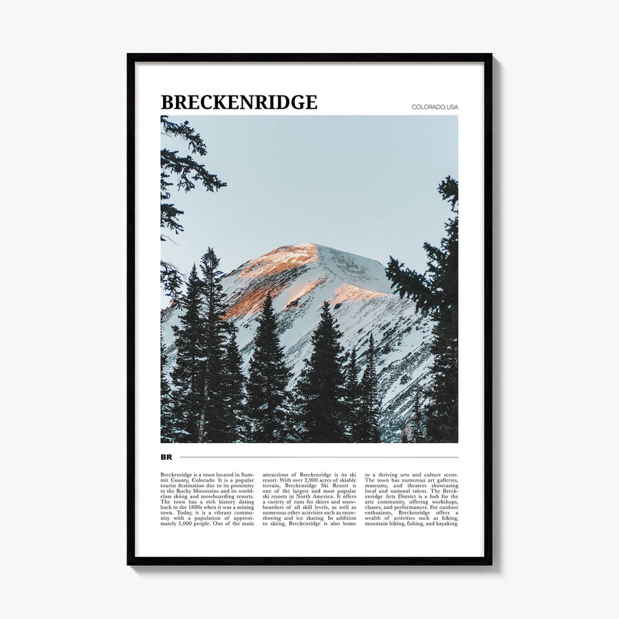Breckenridge Travel No 1 Poster, framed poster mockup