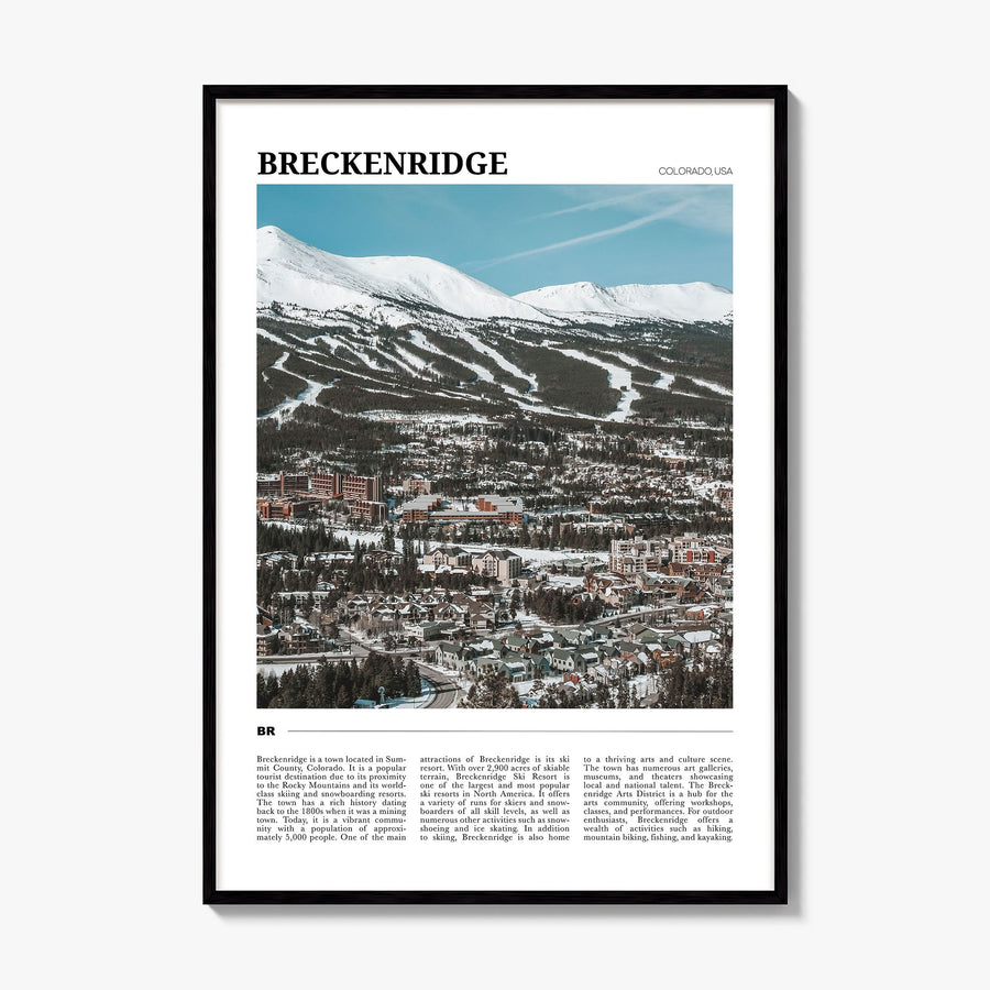 Breckenridge Travel No 2 Poster, framed poster mockup