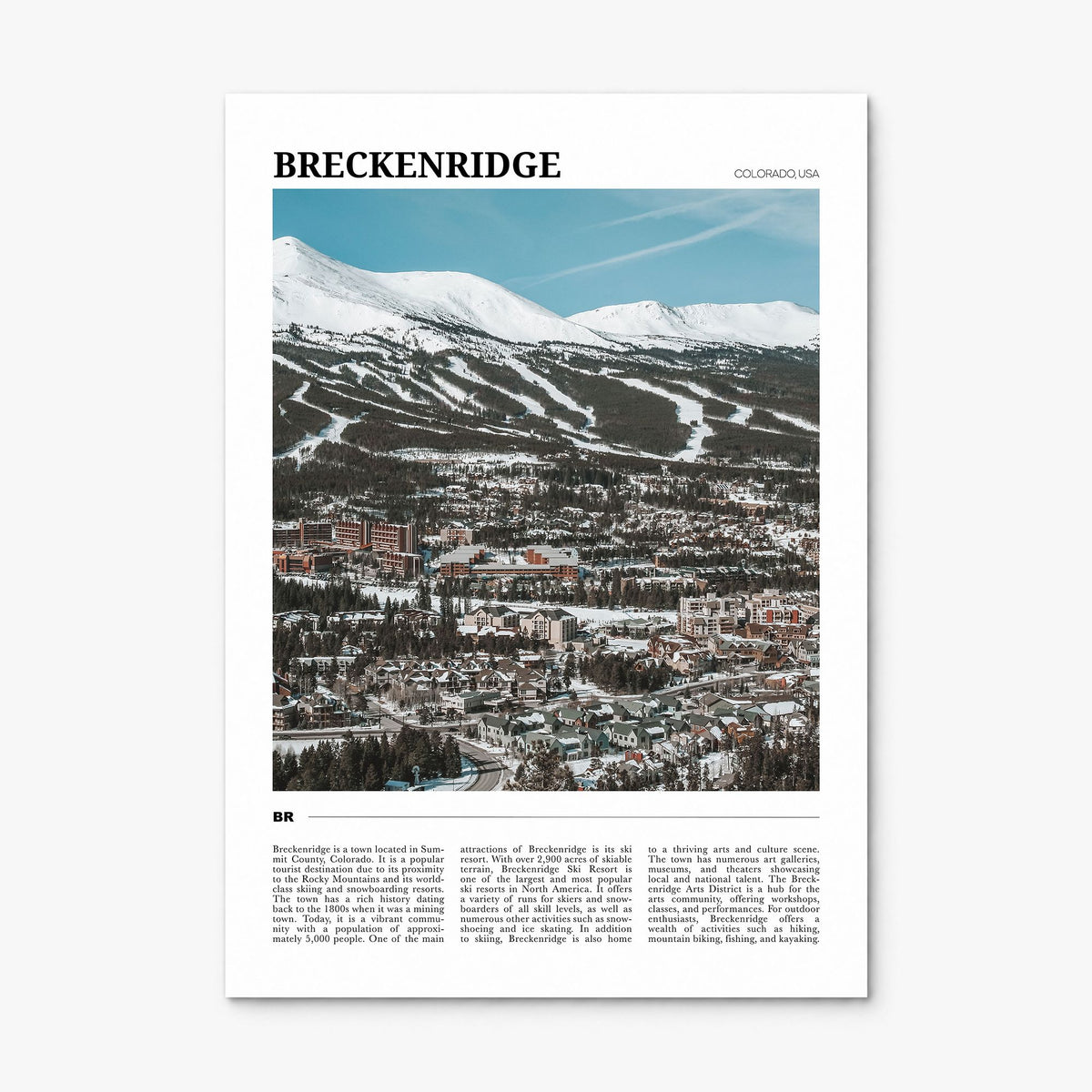Breckenridge Travel No 2 Poster, print only (unframed)