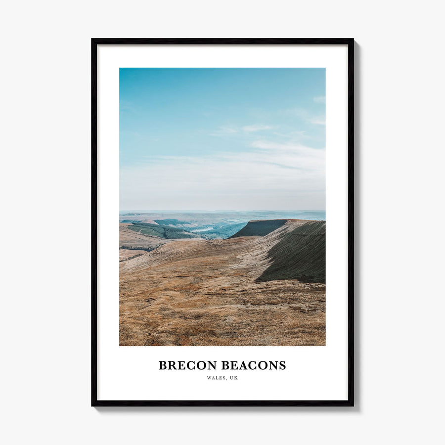 Brecon Beacons Classic Poster, framed poster mockup