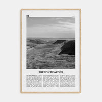 Brecon Beacons Poster Natural Wood / 8x12 in Nbourhood Travel B&W Poster