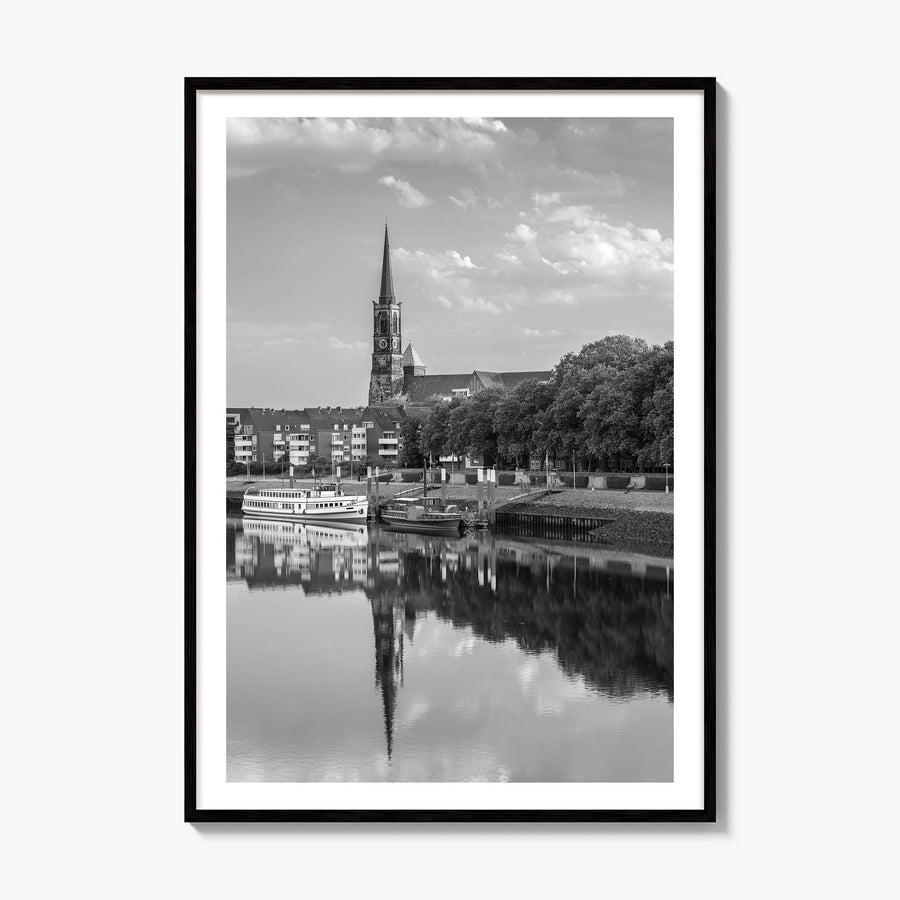 Bremen Photo Poster, framed poster mockup, white border