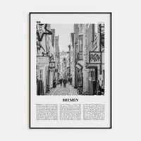 Bremen Poster None / 8x12 in Nbourhood Travel B&W Poster