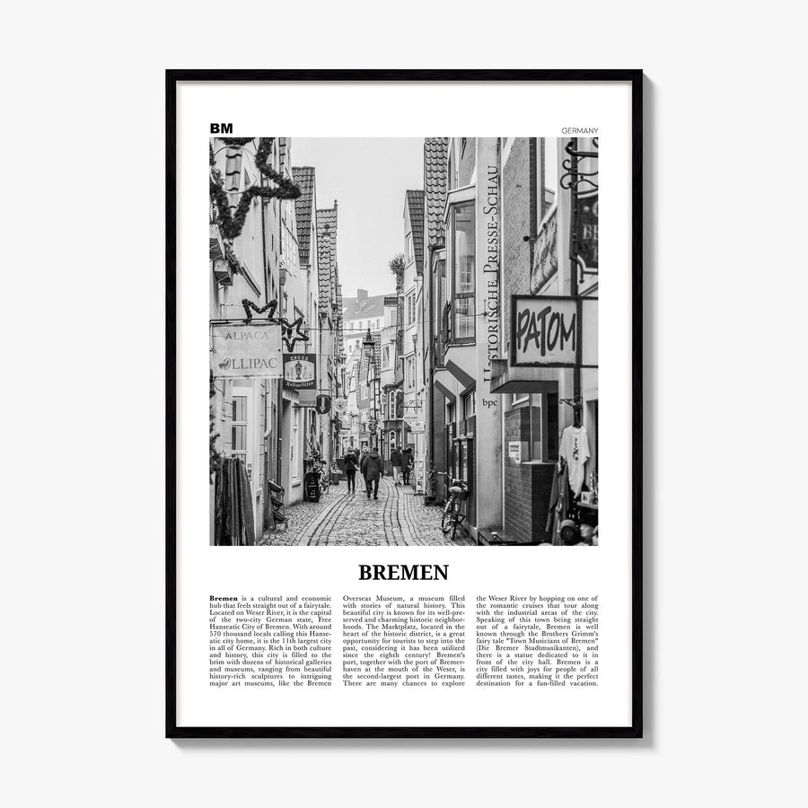 Bremen Newspaper Poster, framed poster mockup