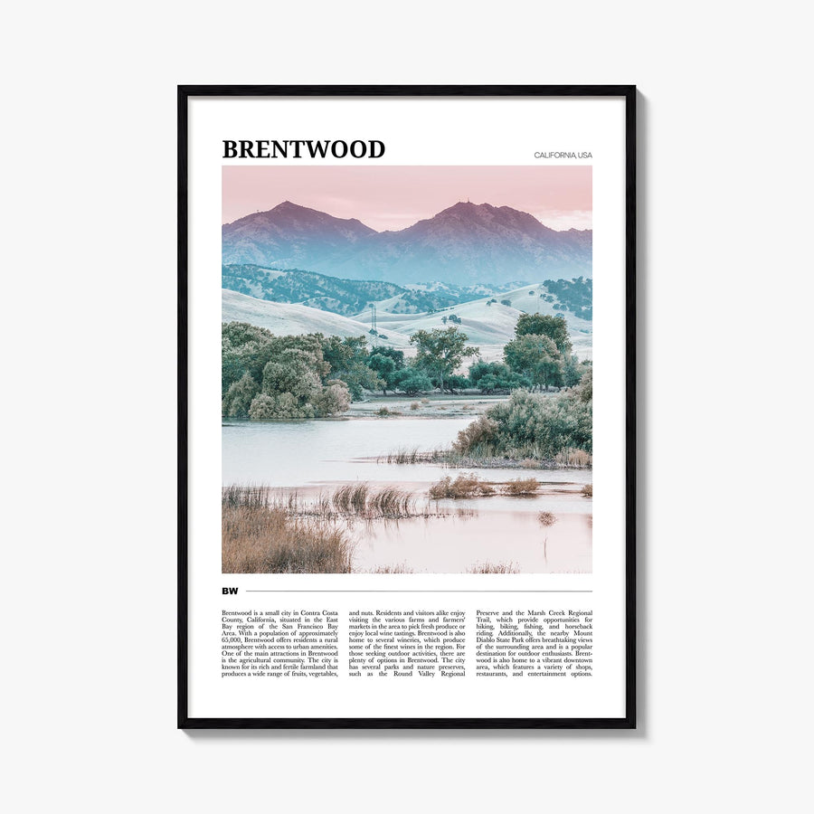 Brentwood colorful travel poster of New York, USA – vertical wall art, unframed print shown in interior mockup