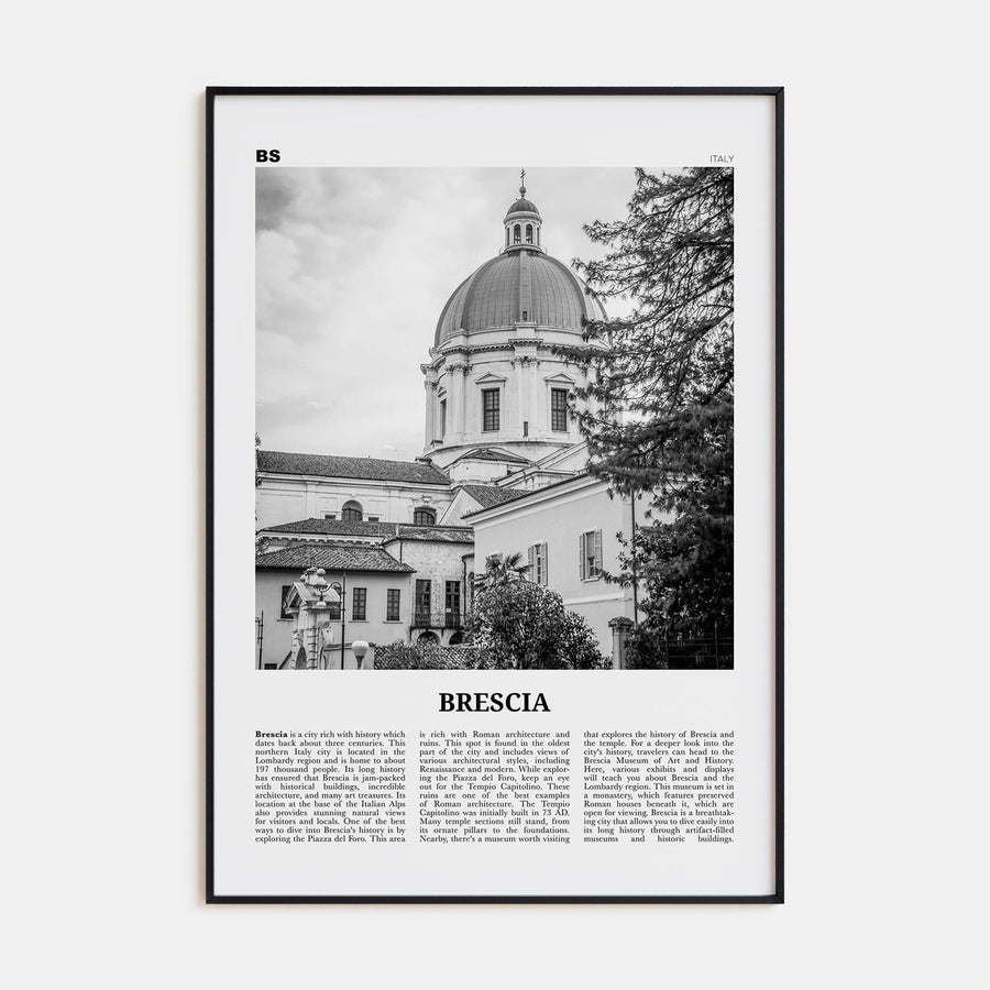 Brescia Poster None / 8x12 in Nbourhood Travel B&W Poster