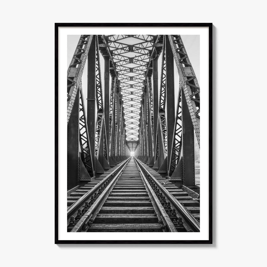 Bridge Photo Poster, framed poster mockup, white border
